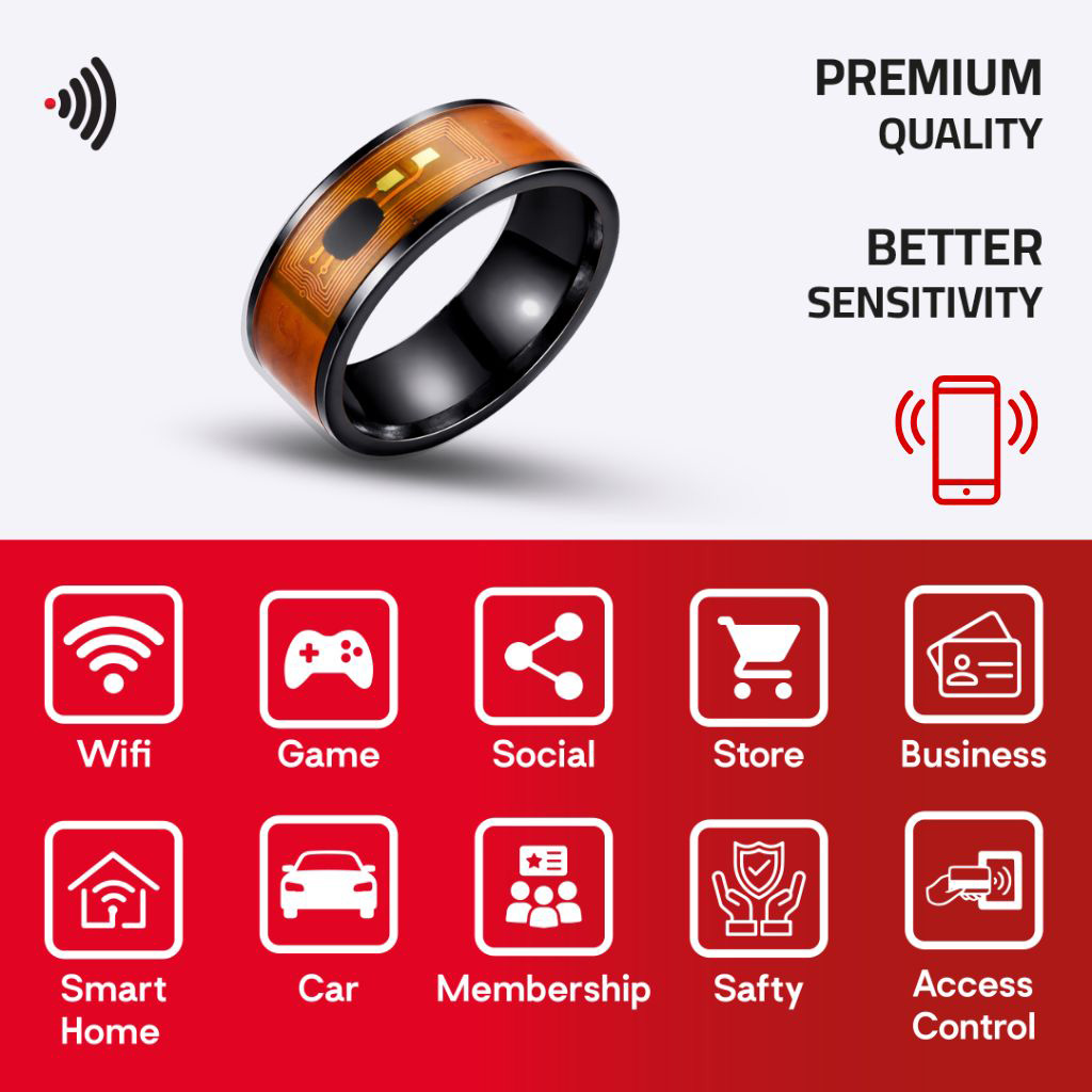 WiCard Cyber Black NFC Ring