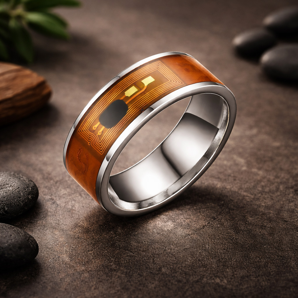 WiCard Silver Circuit NFC Ring