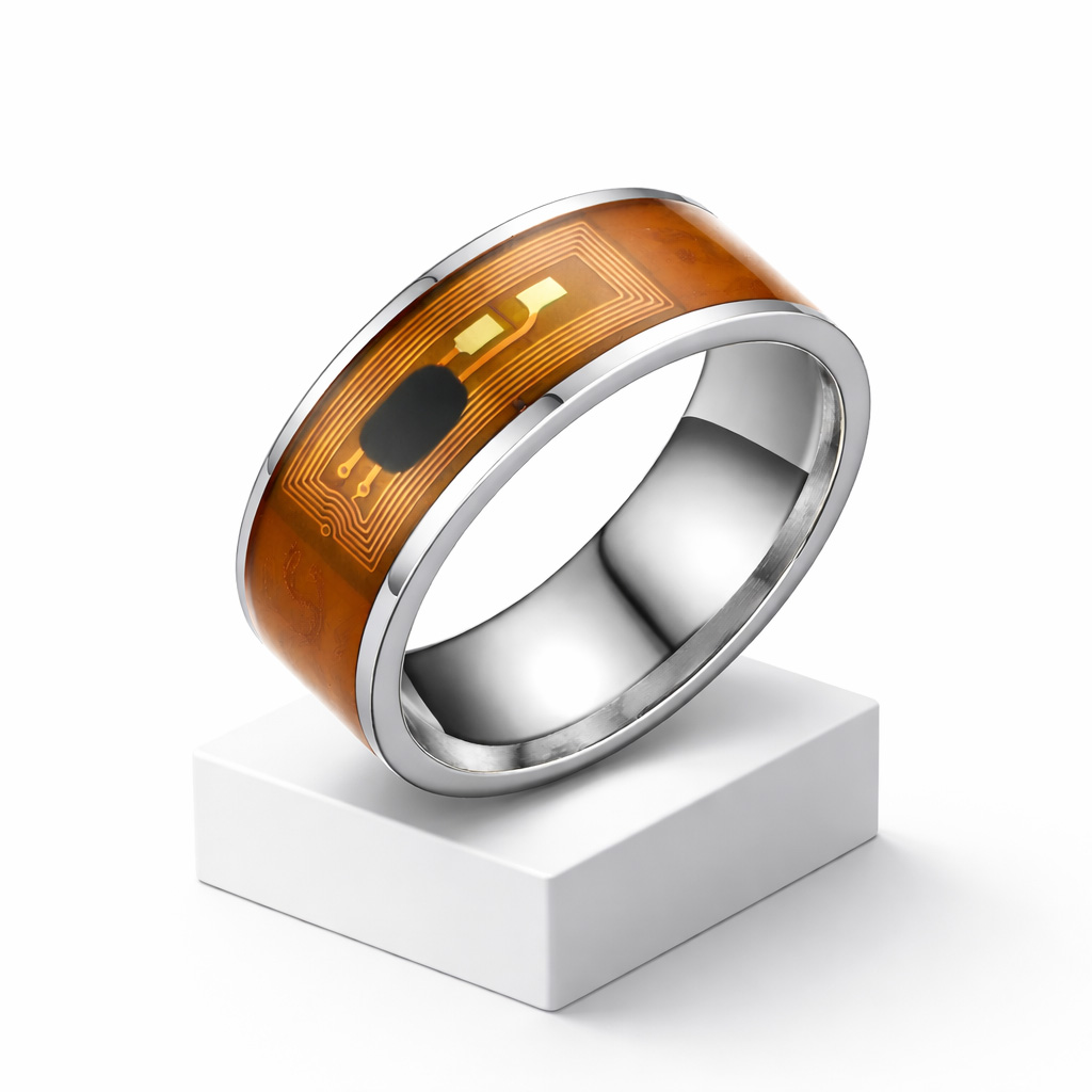 WiCard Silver Circuit NFC Ring