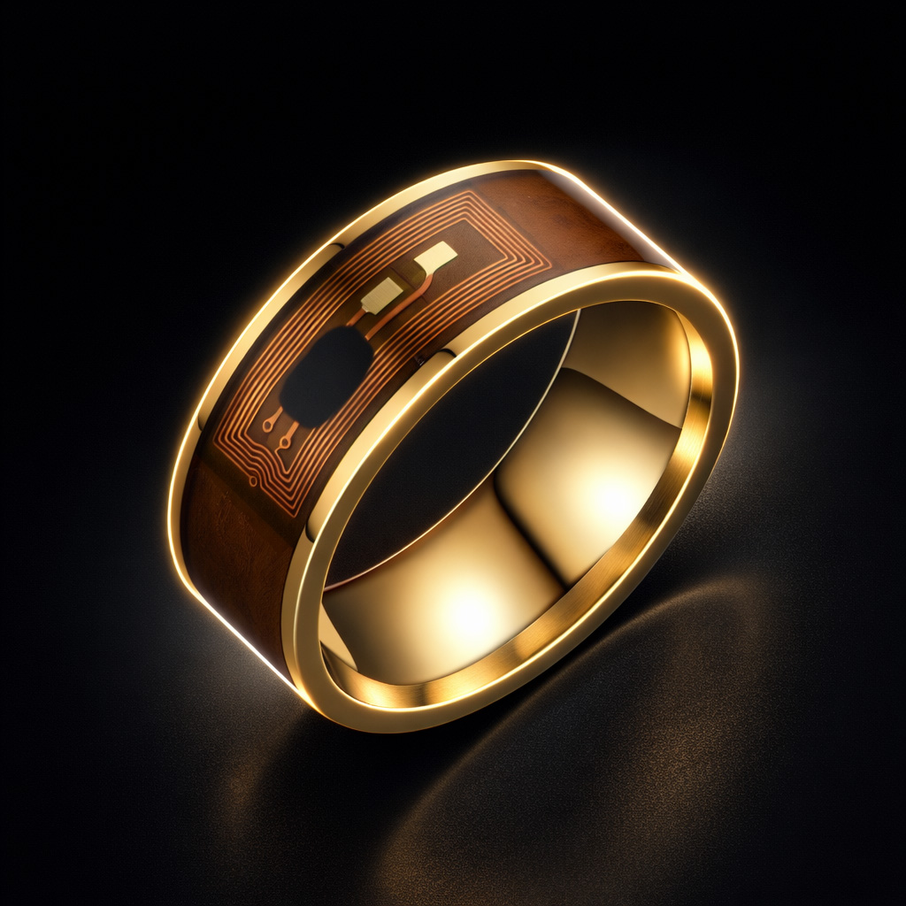 WiCard Gold Circuit NFC Ring