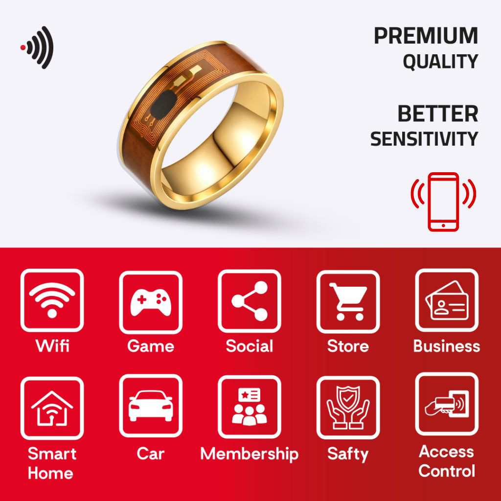 WiCard Gold Circuit NFC Ring